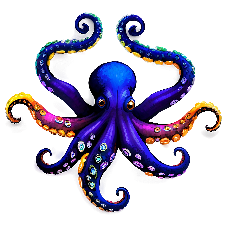 Download Colorful Octopus Drawing Png 76 | Wallpapers.com