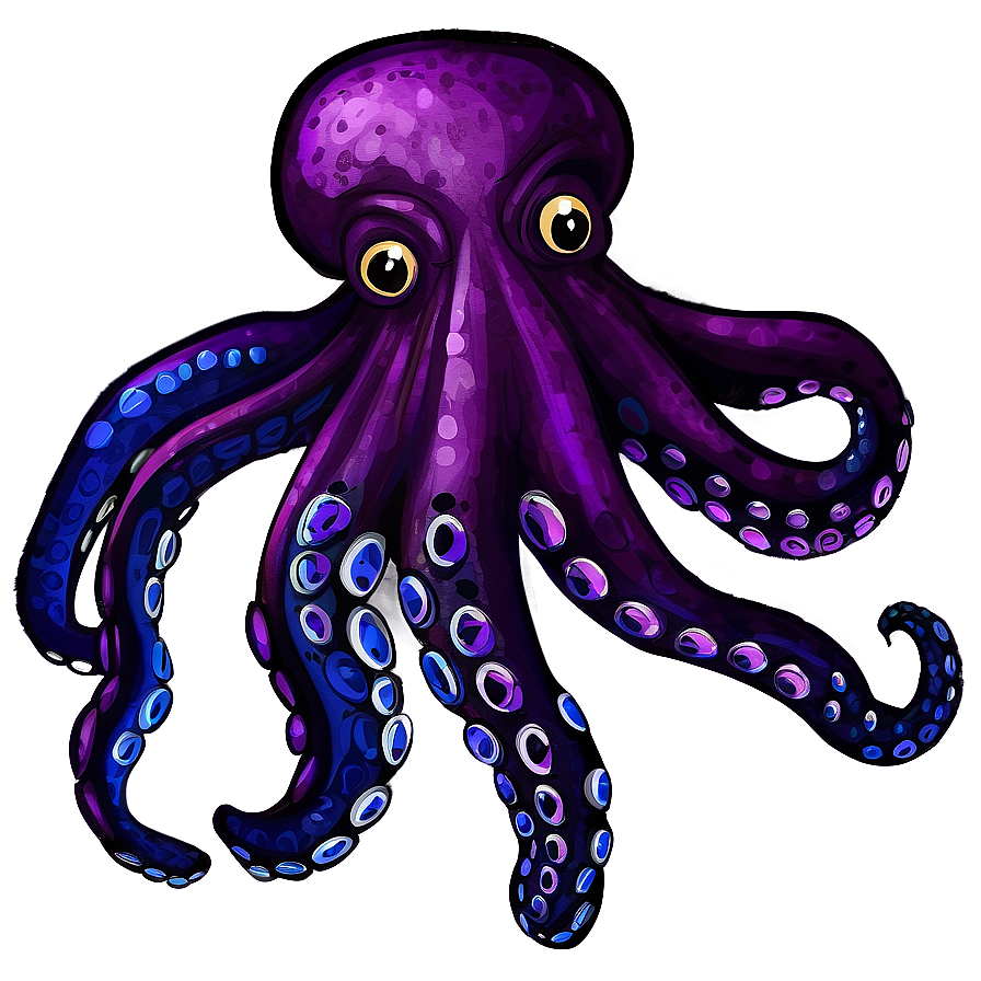 Colorful Octopus Drawing Png Rng13 PNG