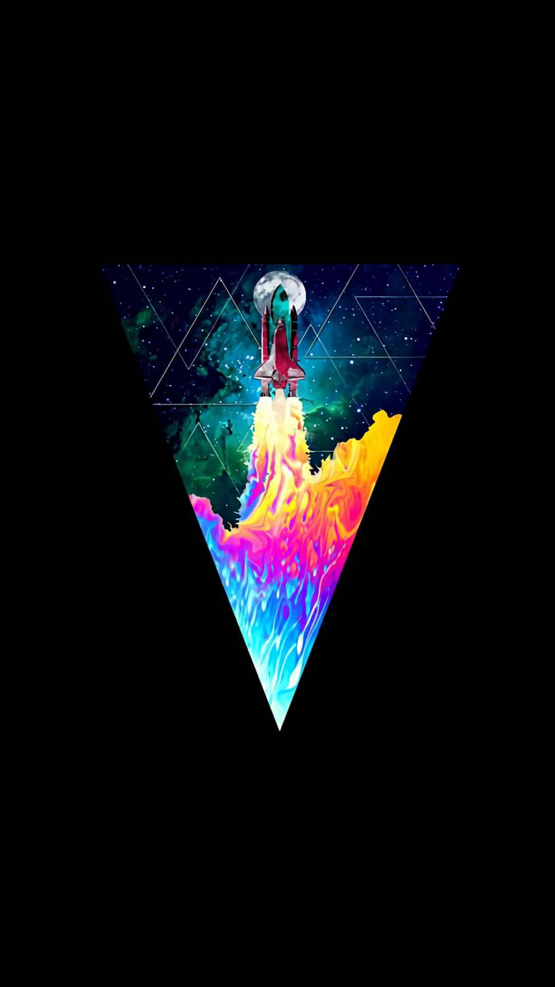 A Triangle With A Rocket In The Middle Wallpaper