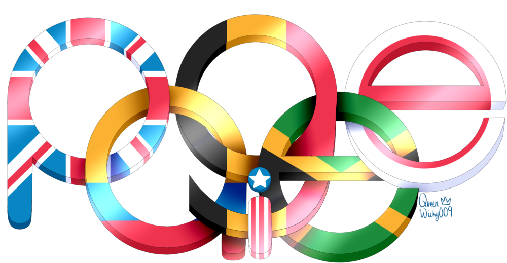 Colorful Olympic Rings Artwork PNG