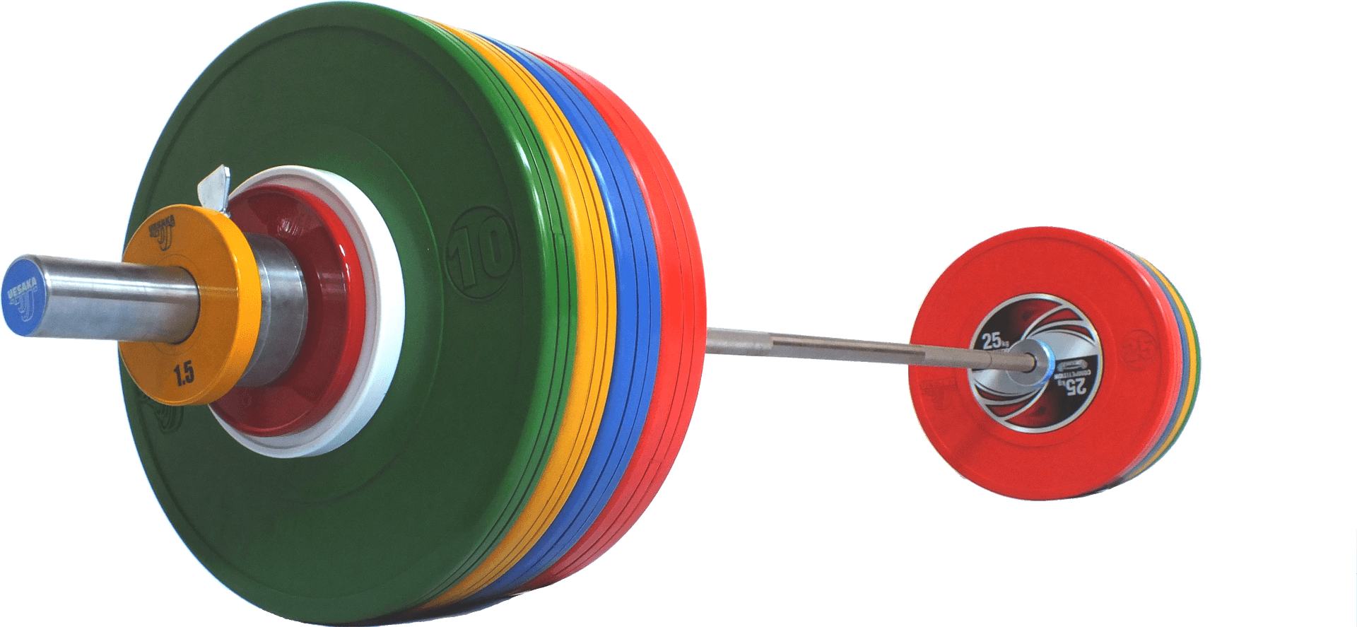 Colorful Olympic Weightlifting Barbell PNG