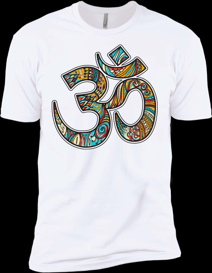 Colorful Om Symbol T Shirt Design PNG