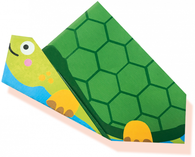 Colorful Origami Turtle PNG