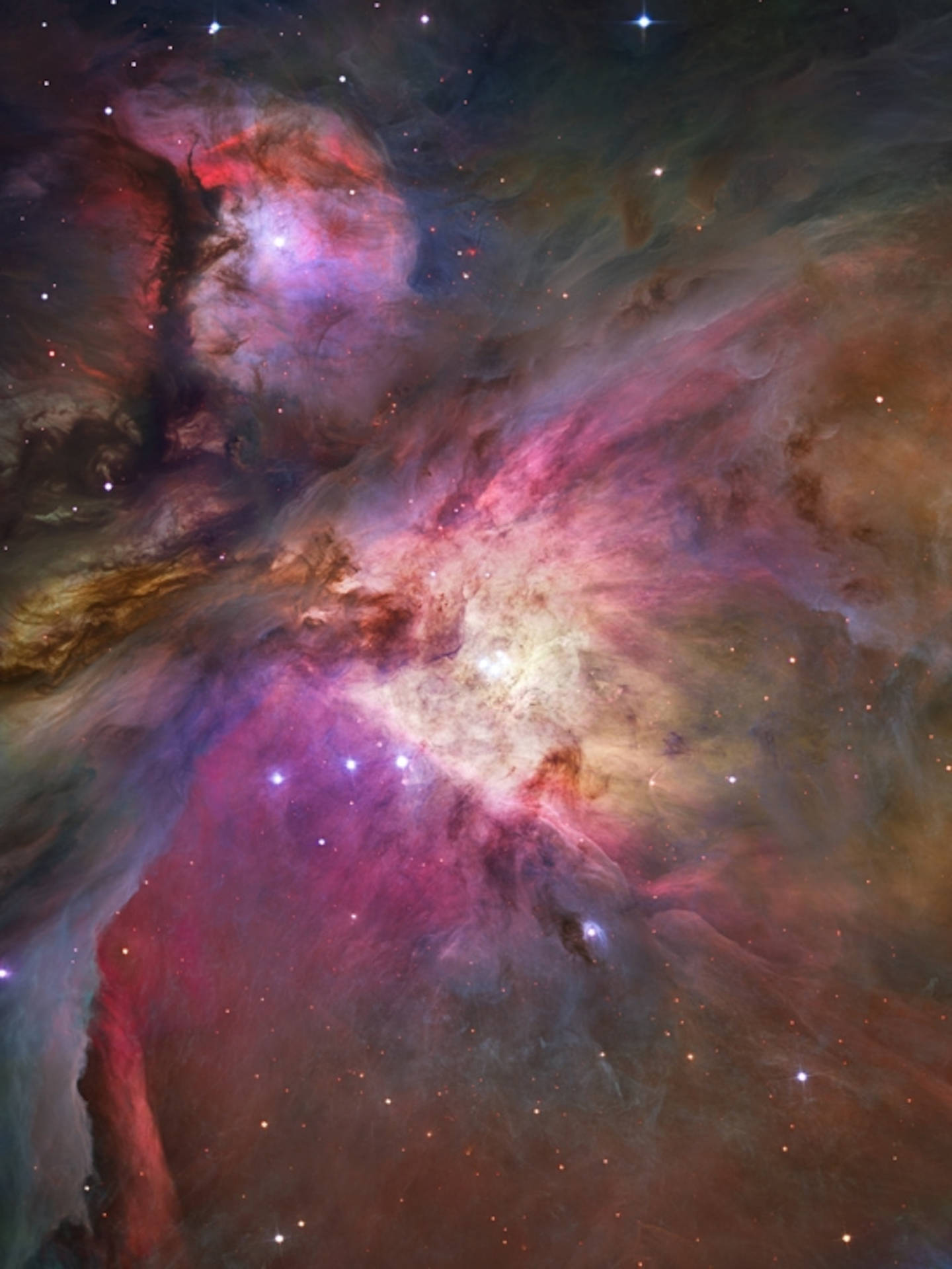 Färggladaorionnebulosan Närbild Universal Wallpaper