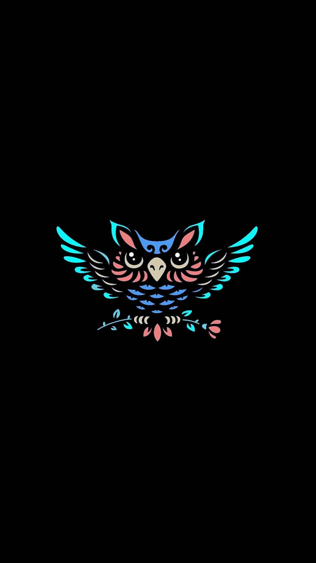 Colorful Owl Iphone X Amoled Wallpaper