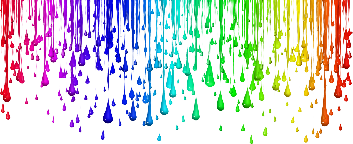 Colorful Paint Drips Background PNG