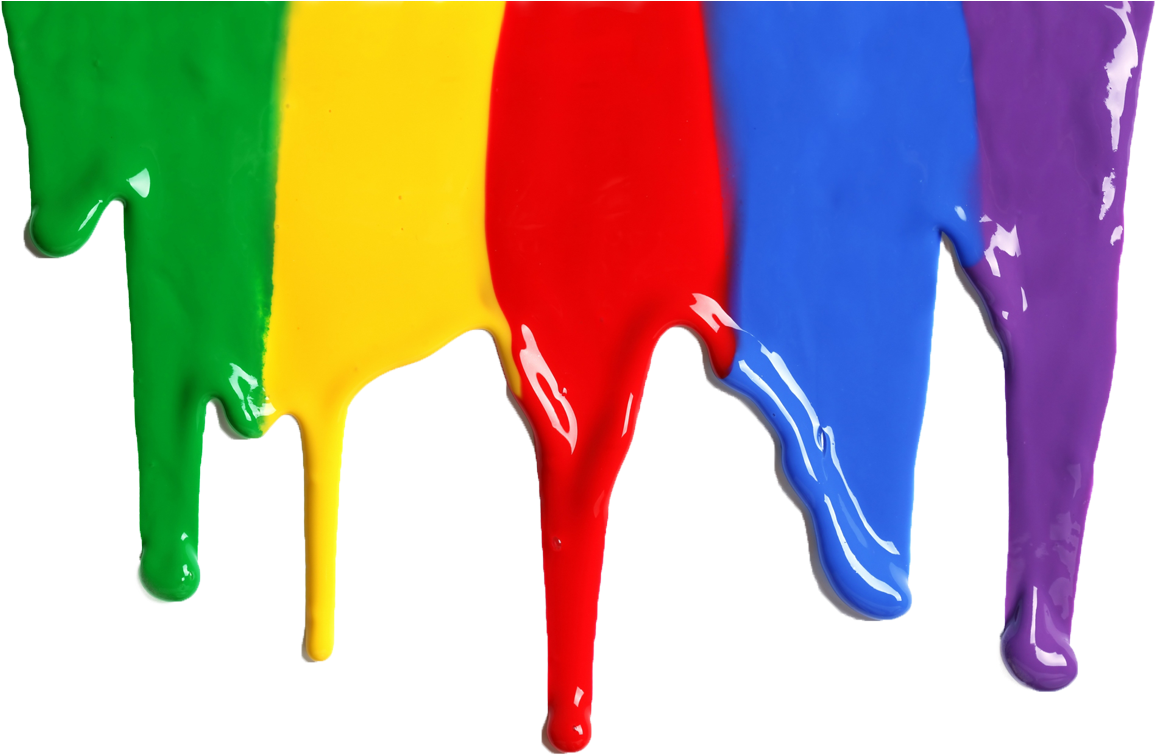 Colorful Paint Drips Background PNG