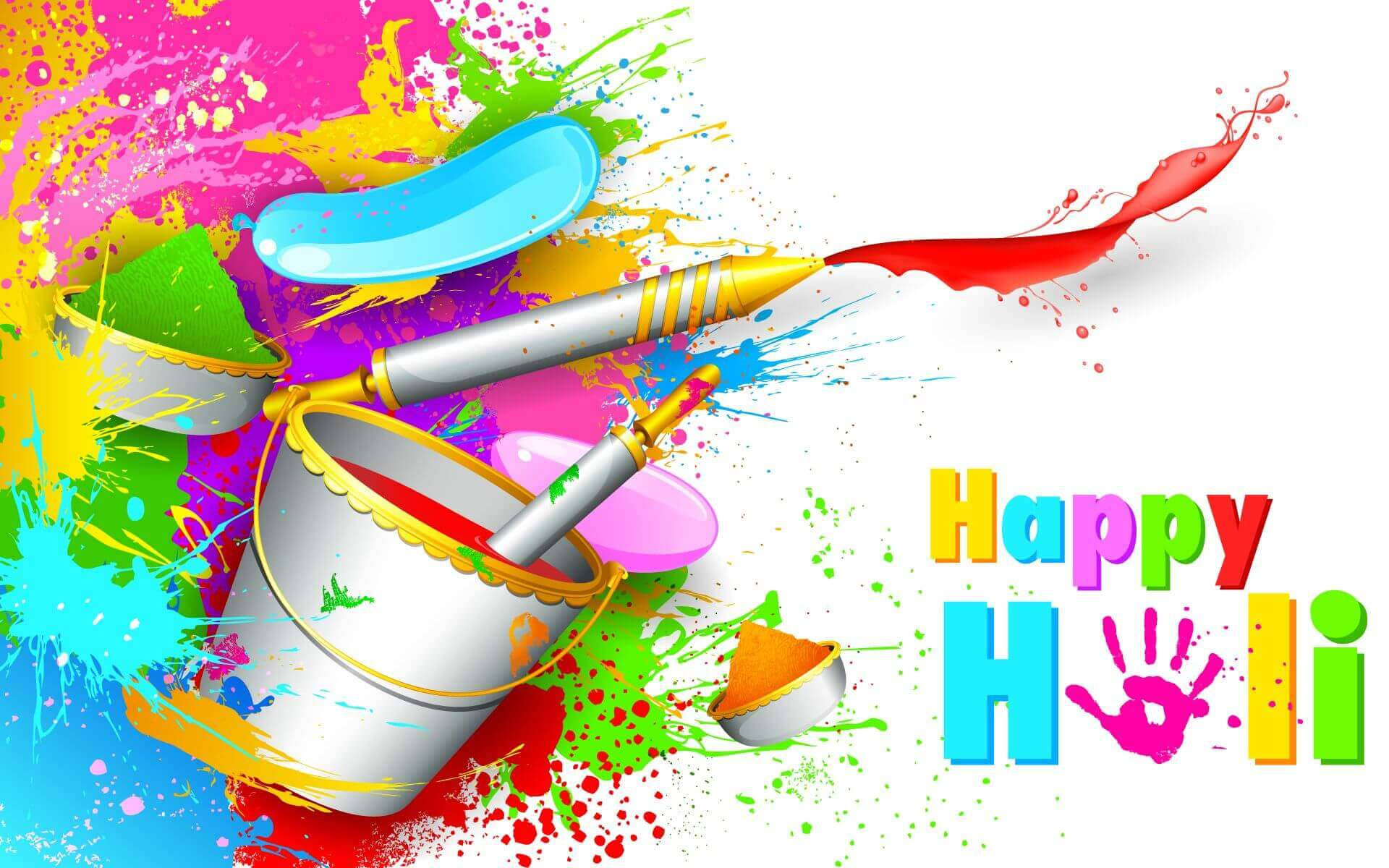 Colorful Paint Happy Holi HD Wallpaper
