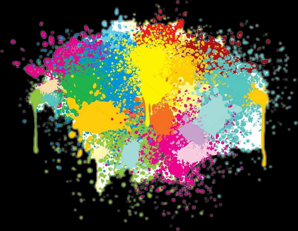 Colorful Paint Splash Explosion PNG