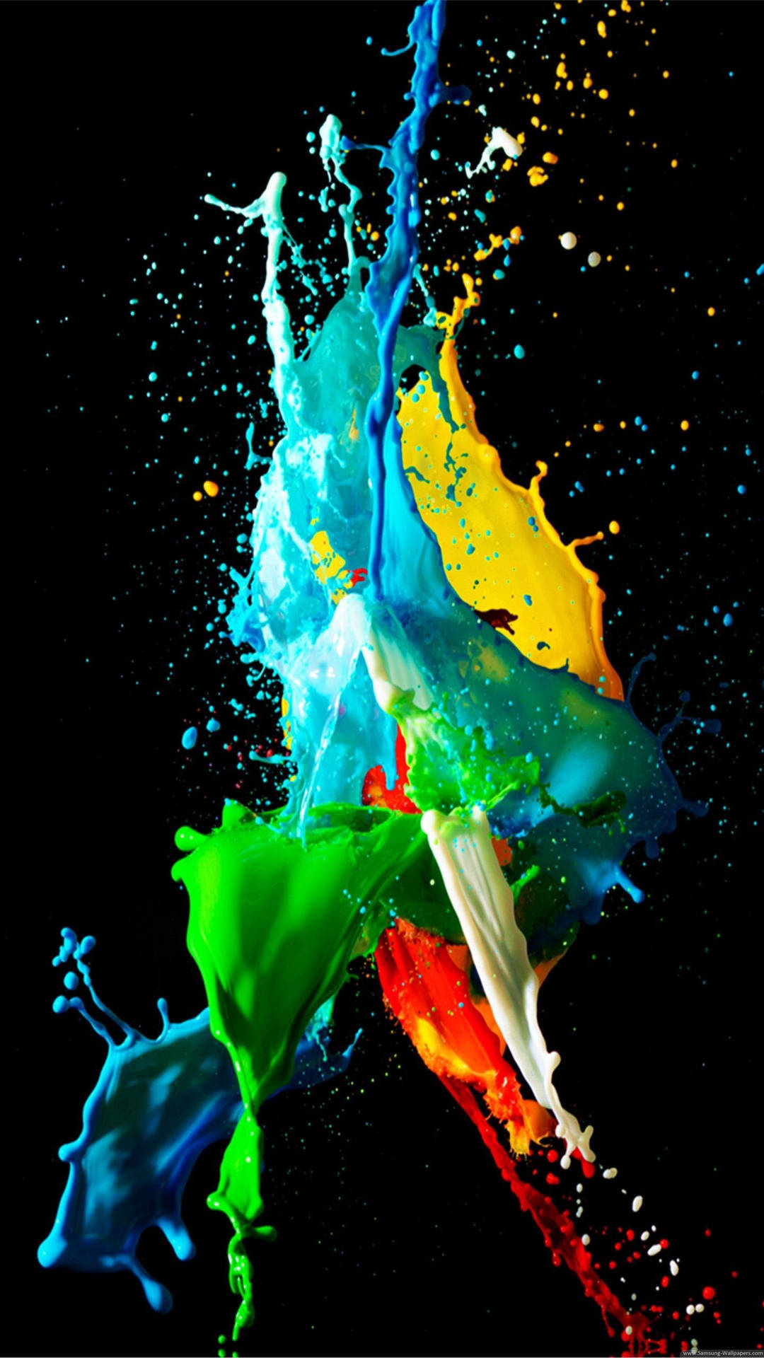 Colorful Paint Splash Samsung Wallpaper