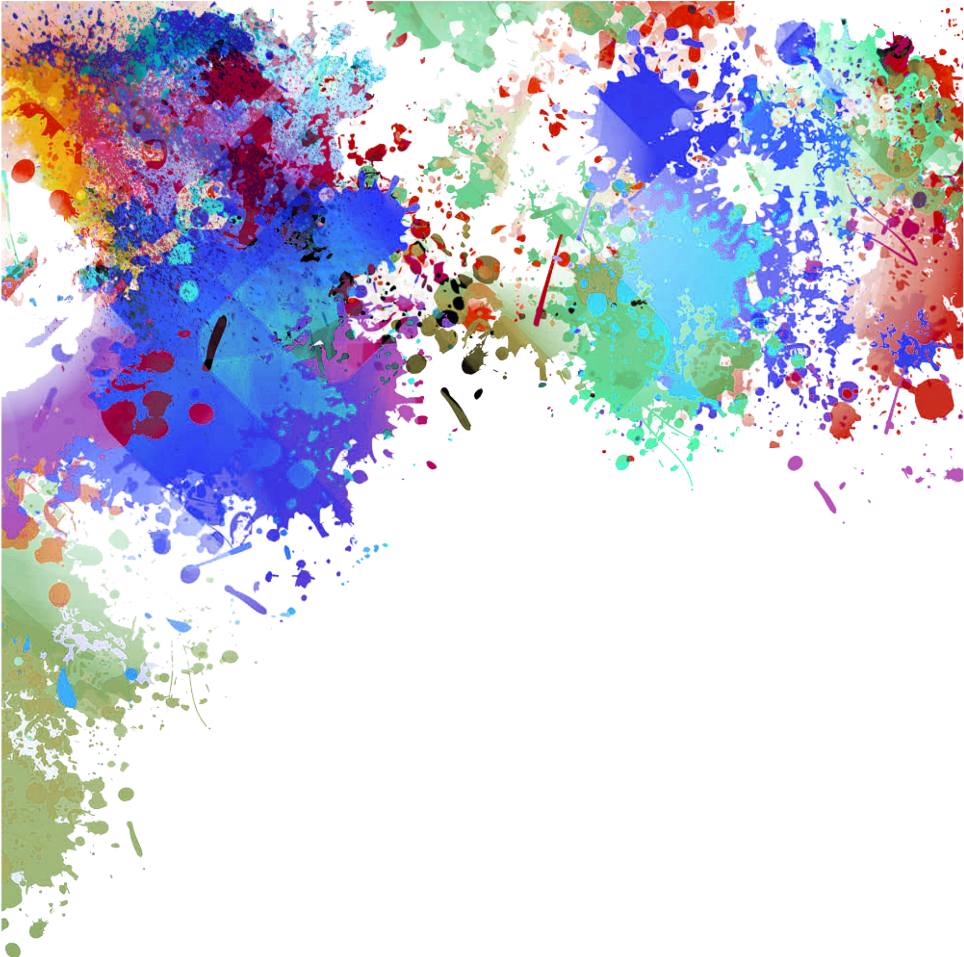 Colorful Paint Splatter Background PNG