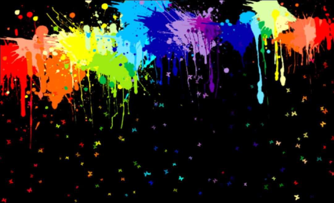 Colorful Paint Splatteron Black Background.jpg PNG