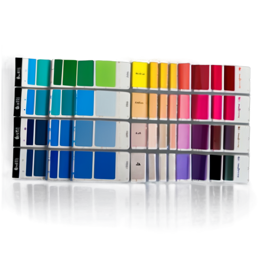 Colorful Paint Swatch Array Png Kom PNG