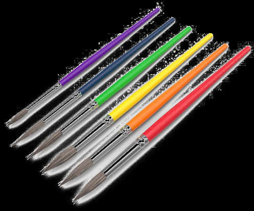 Colorful Paintbrush Set PNG