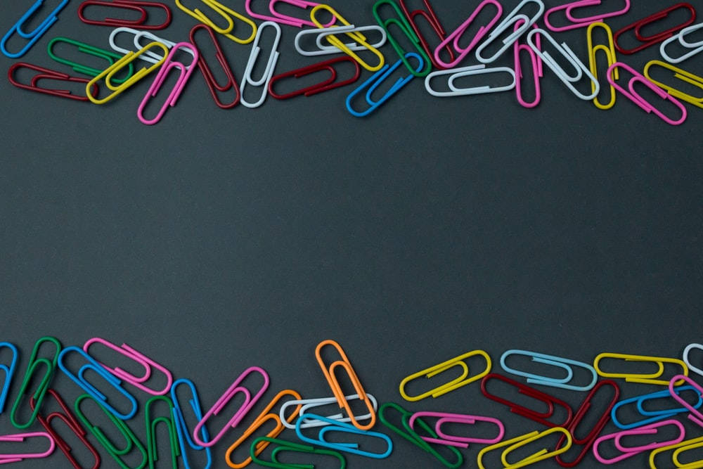 Colorful Paper Clips Clipart Wallpaper