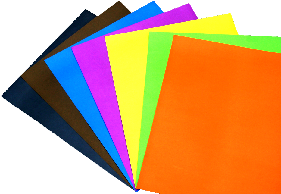 Colorful Paper Sheets Fan Formation PNG