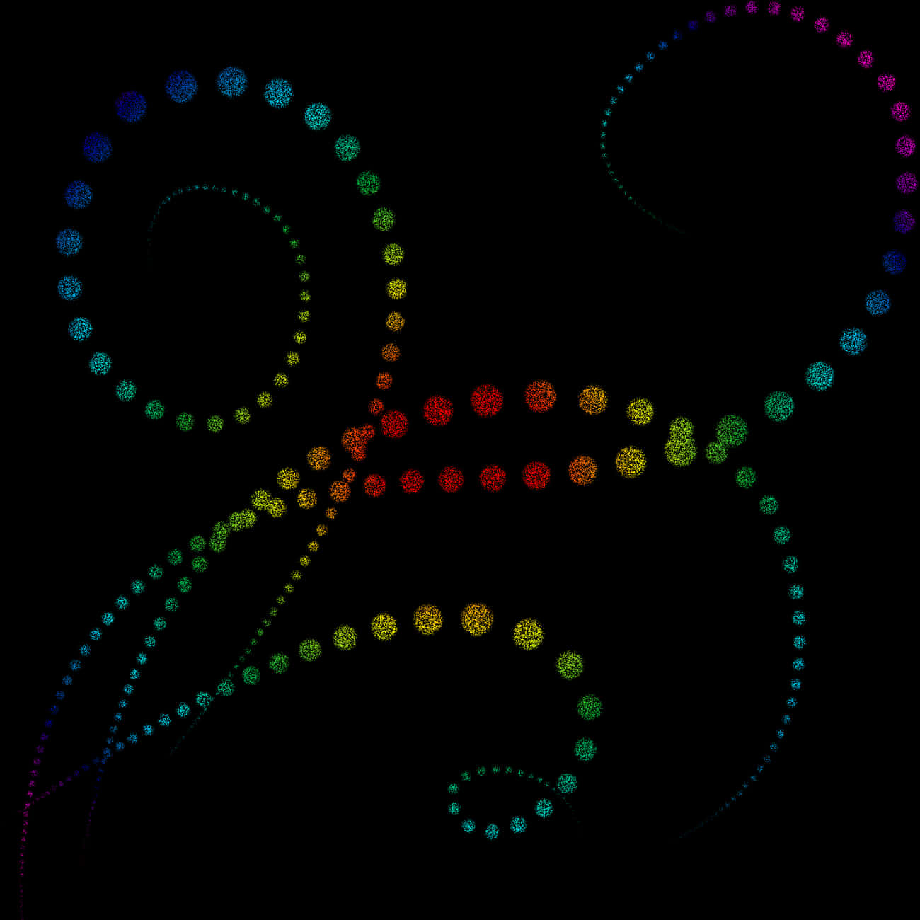 Colorful Particle Swirls PNG
