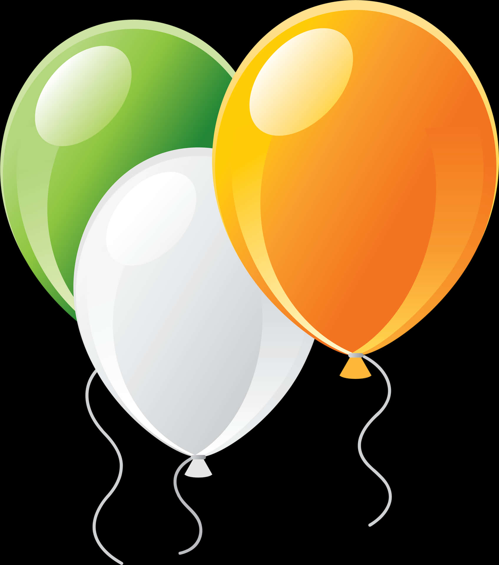 Colorful Party Balloons Graphic PNG