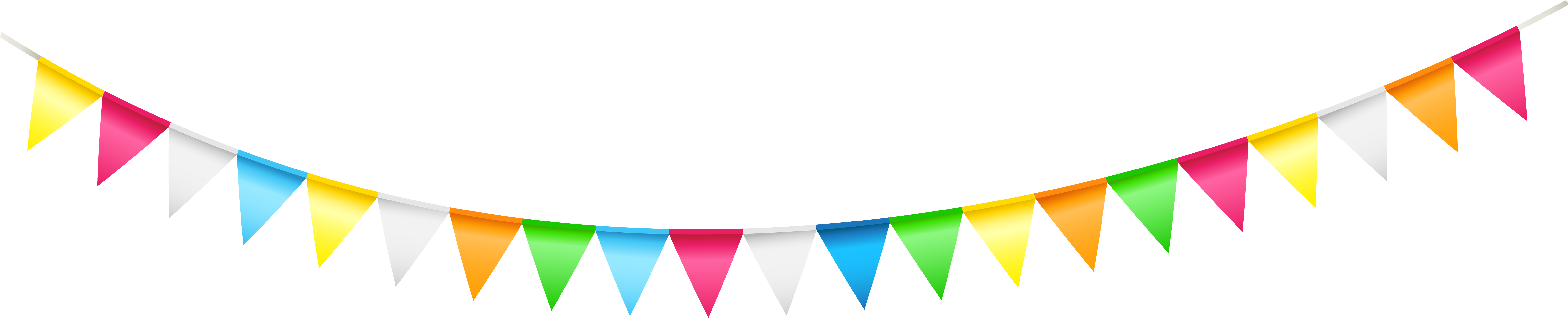 Colorful Party Bunting Banner PNG