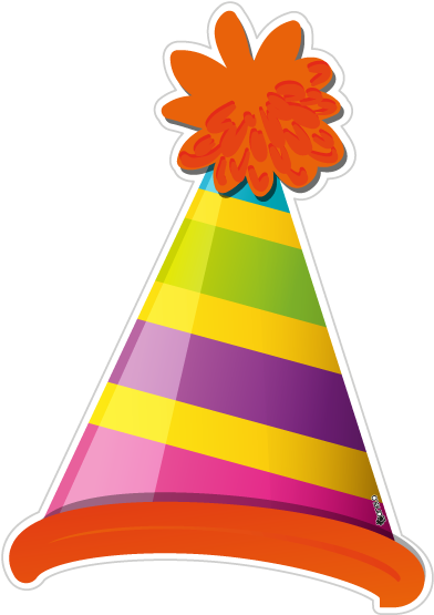 Colorful Party Hat Illustration PNG