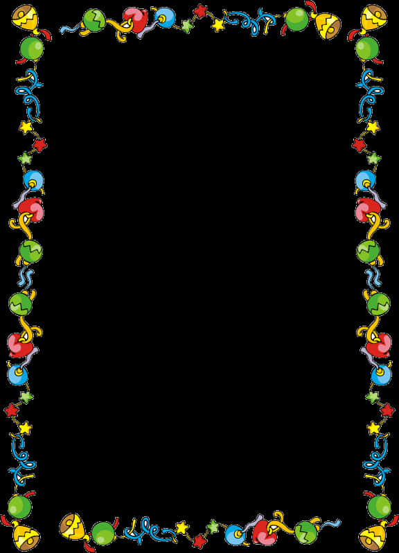 Colorful Party Page Border PNG