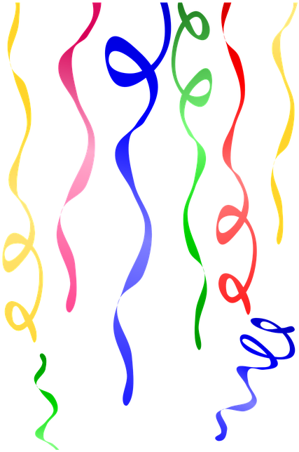 Colorful Party Streamers PNG