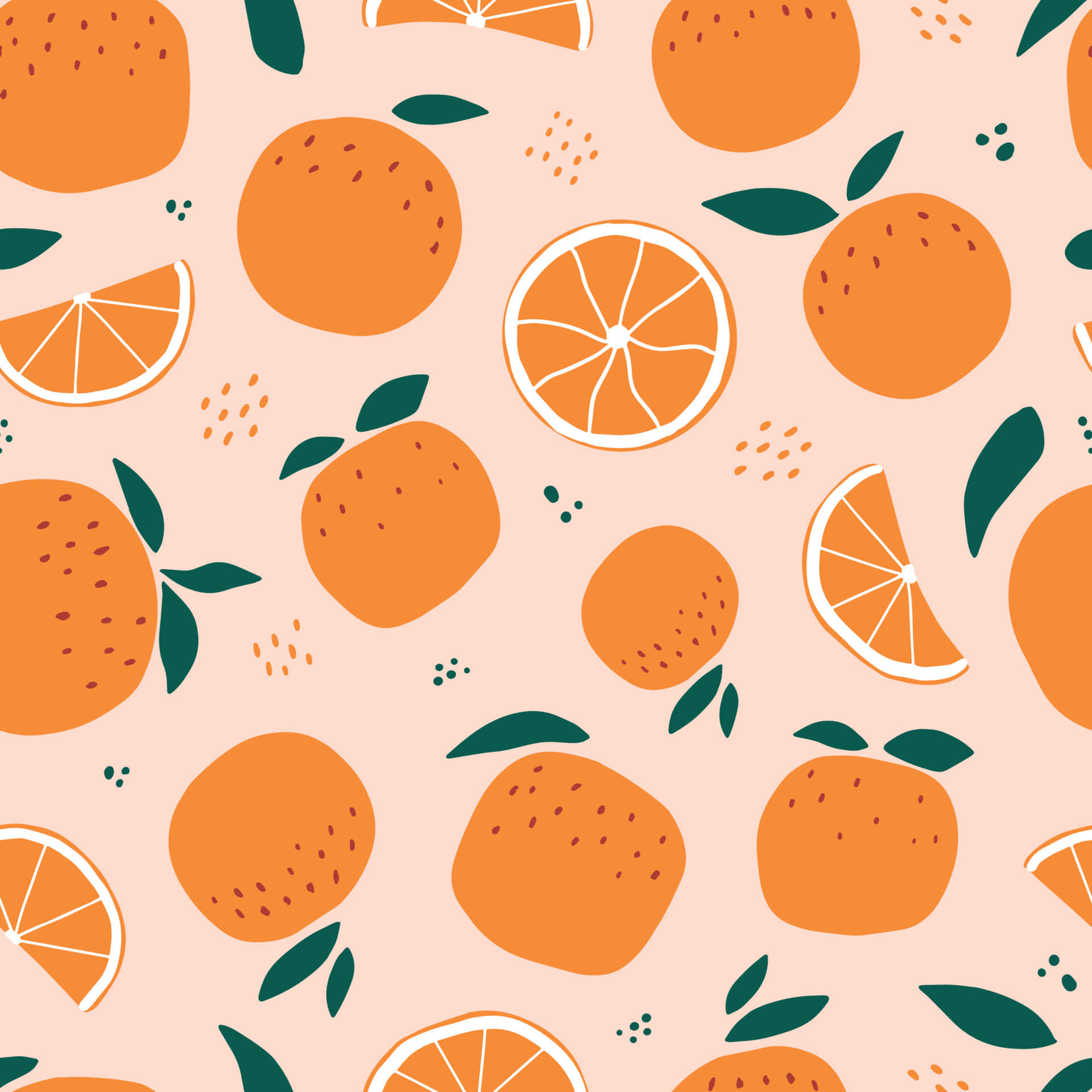 Oranges Are On A Pink Background Wallpaper