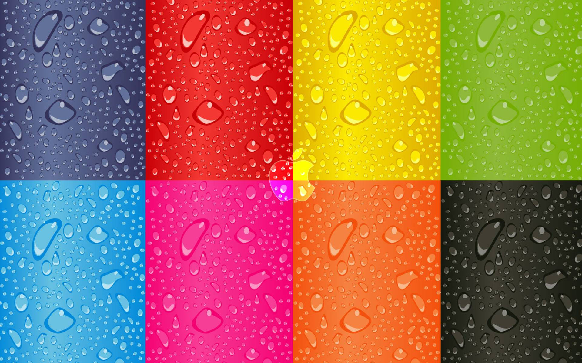 Colorful Pattern Drops Cute Desktop Wallpaper