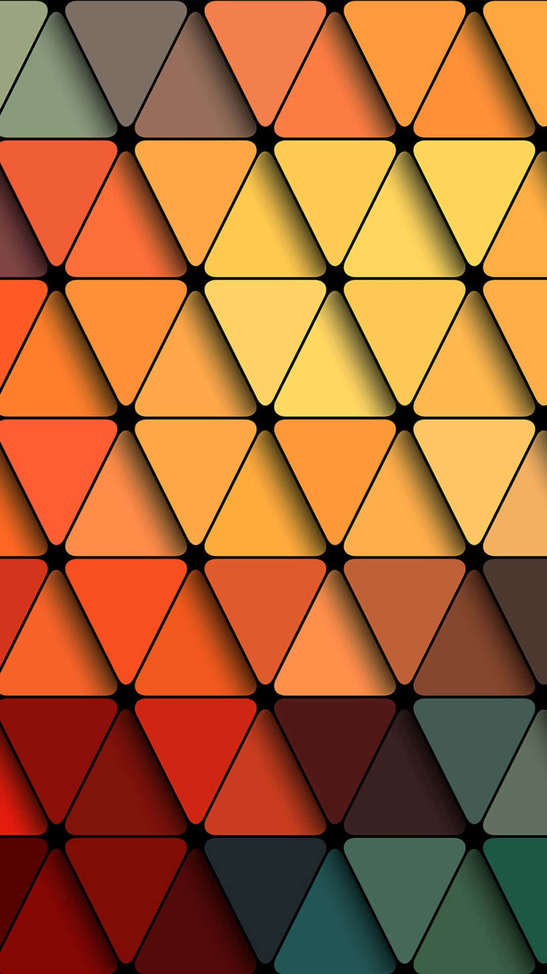 Einfarbenfrohes Geometrisches Muster Mit Dreiecken. Wallpaper
