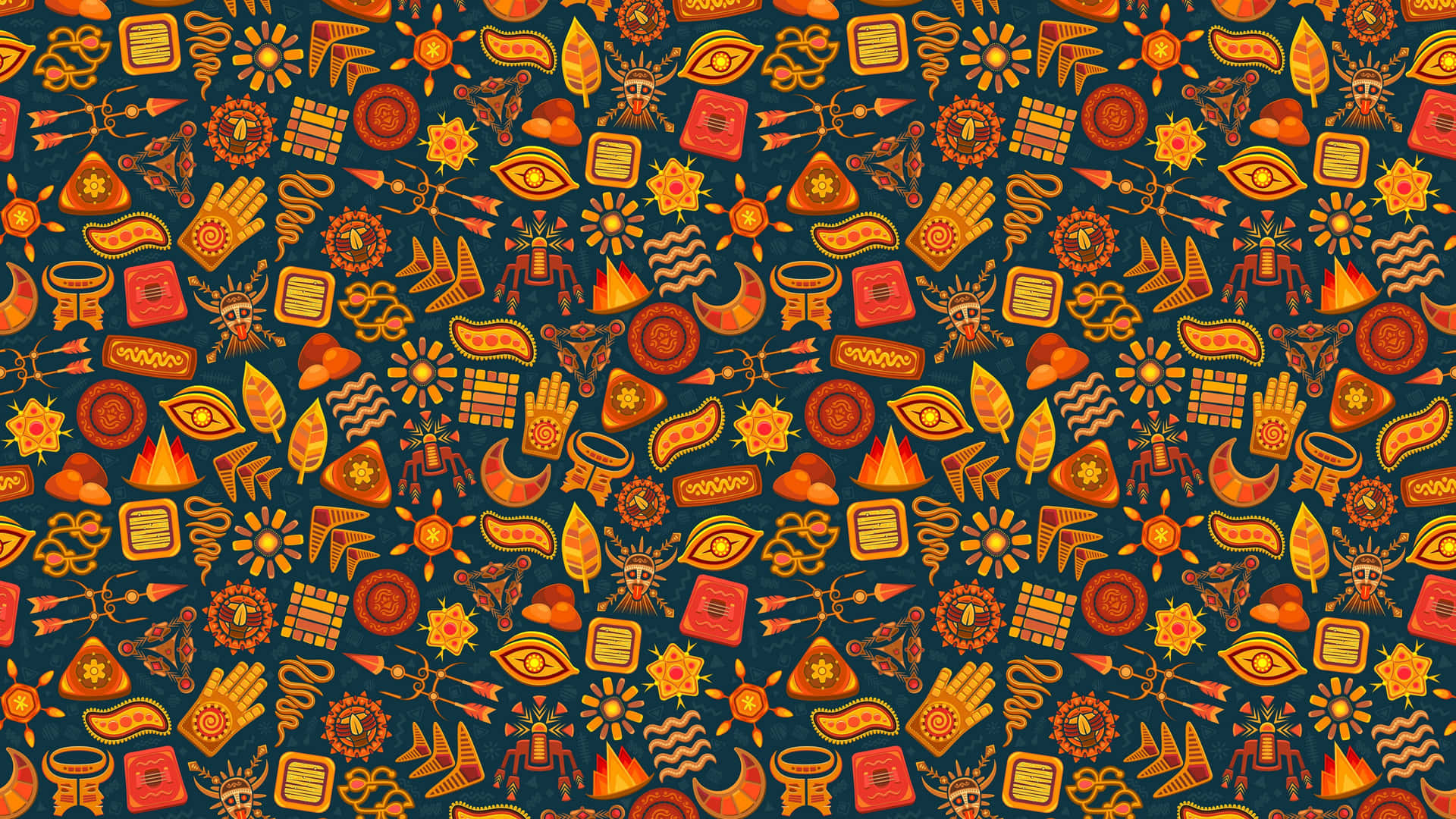 A colorful and lively pattern Wallpaper