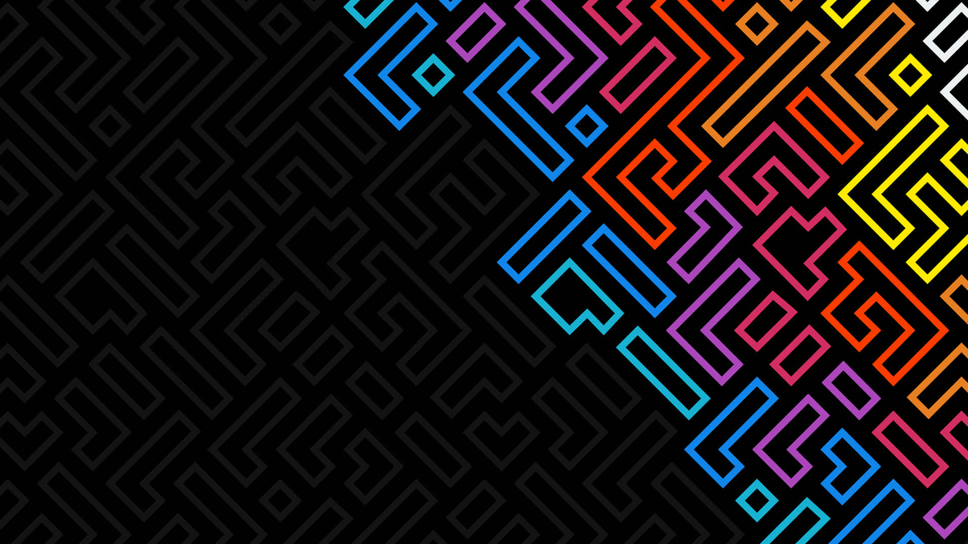 Einfarbenfroher Hintergrund Mit Geometrischen Formen Wallpaper