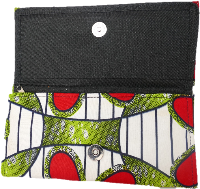 Colorful Patterned Fabric Wallet PNG