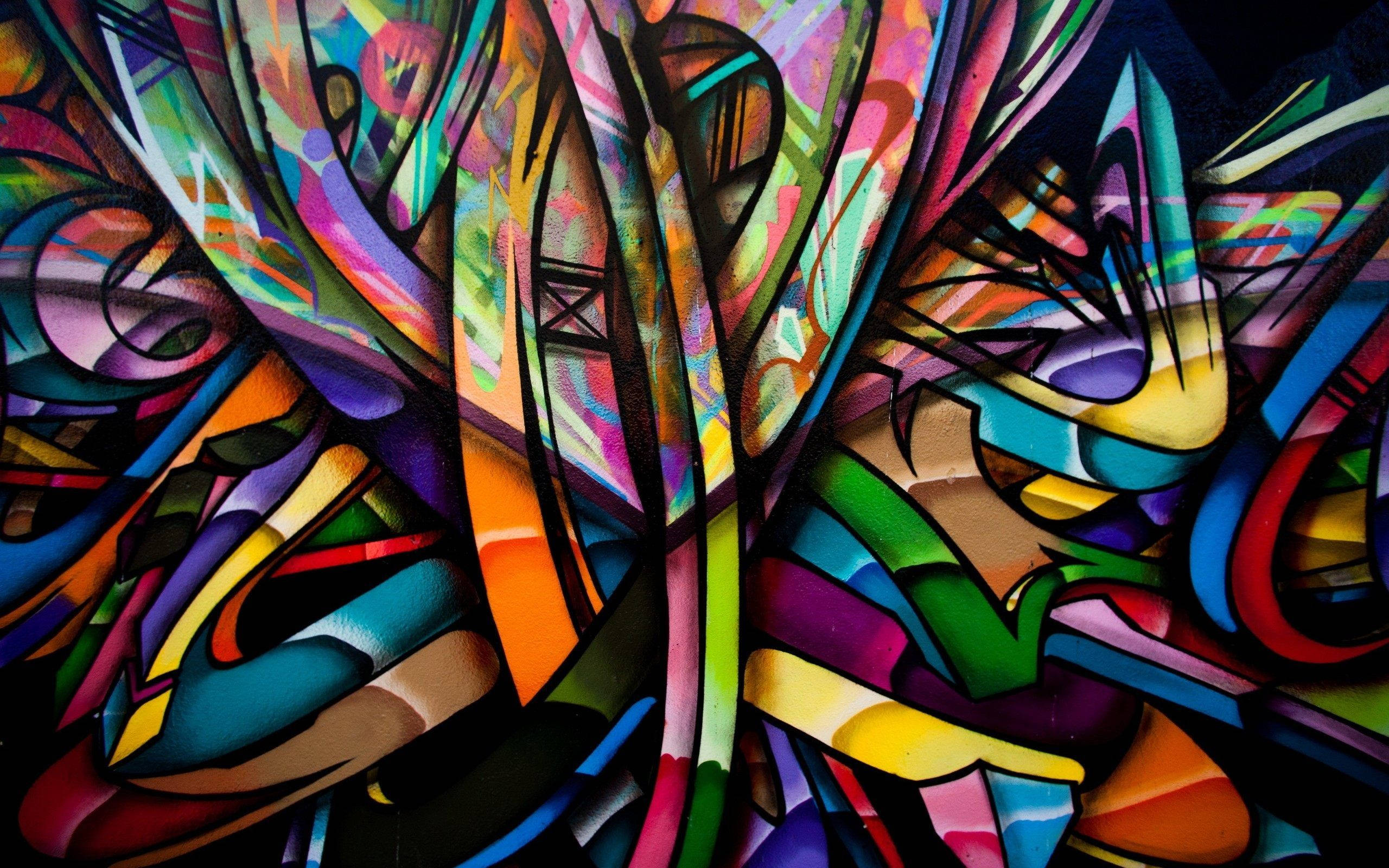 Colorful Patterns Graffiti Laptop Background