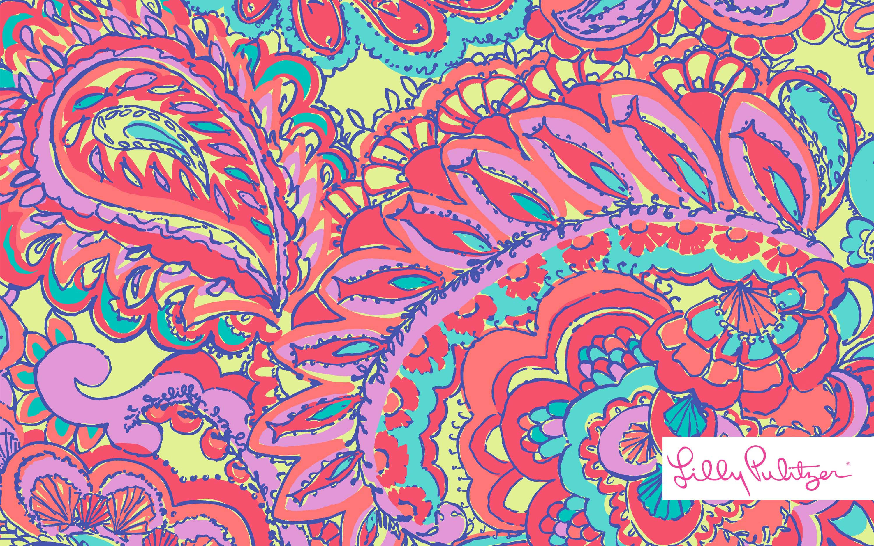 Colorful Patterns Lilly Pulitzer Desktop Wallpaper