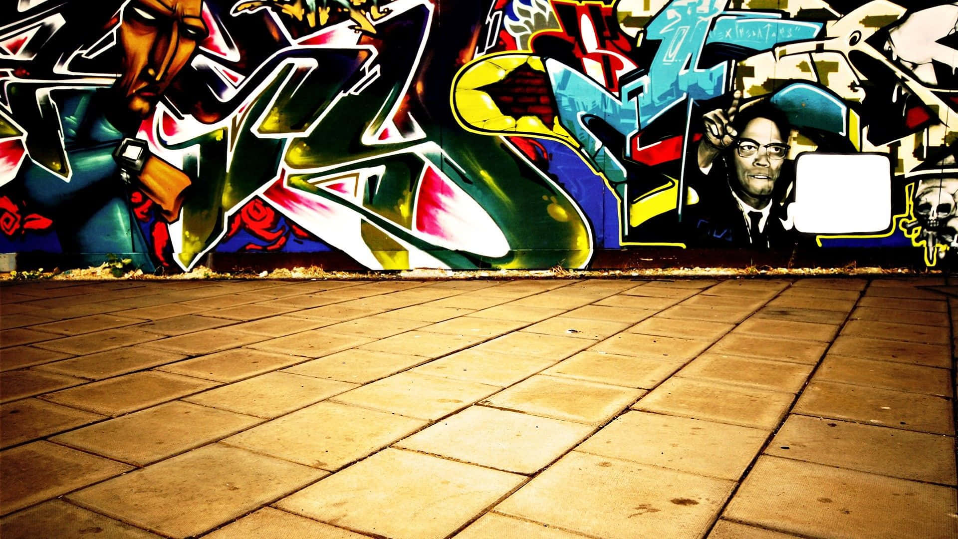 Colorful Patterns Of Graffiti Wall Art Wallpaper