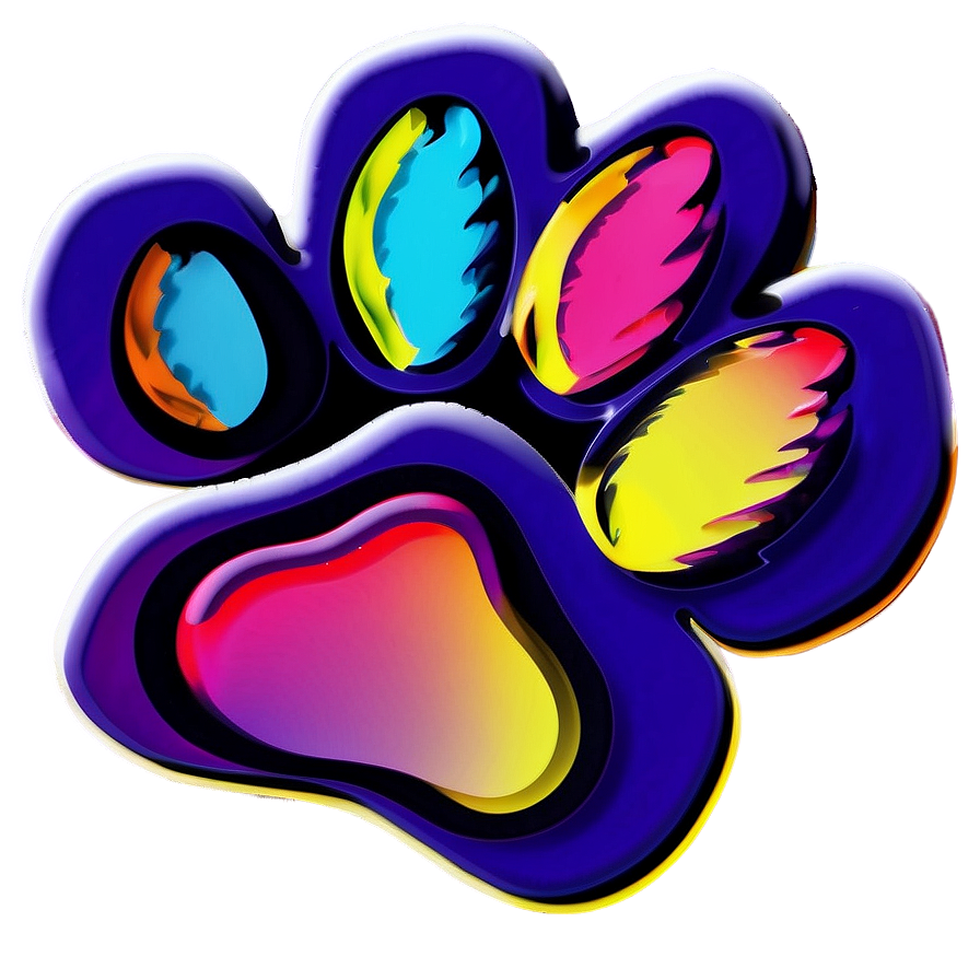 Download Colorful Paw Prints Png 37 | Wallpapers.com