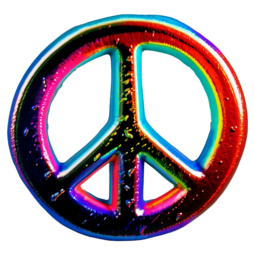 Colorful Peace Sign Png 05252024 PNG