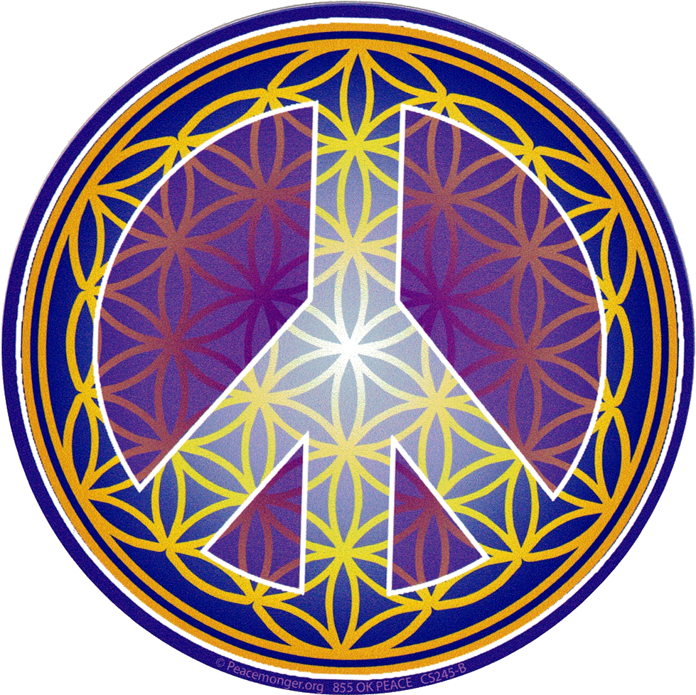 Colorful Peace Symbol Design PNG