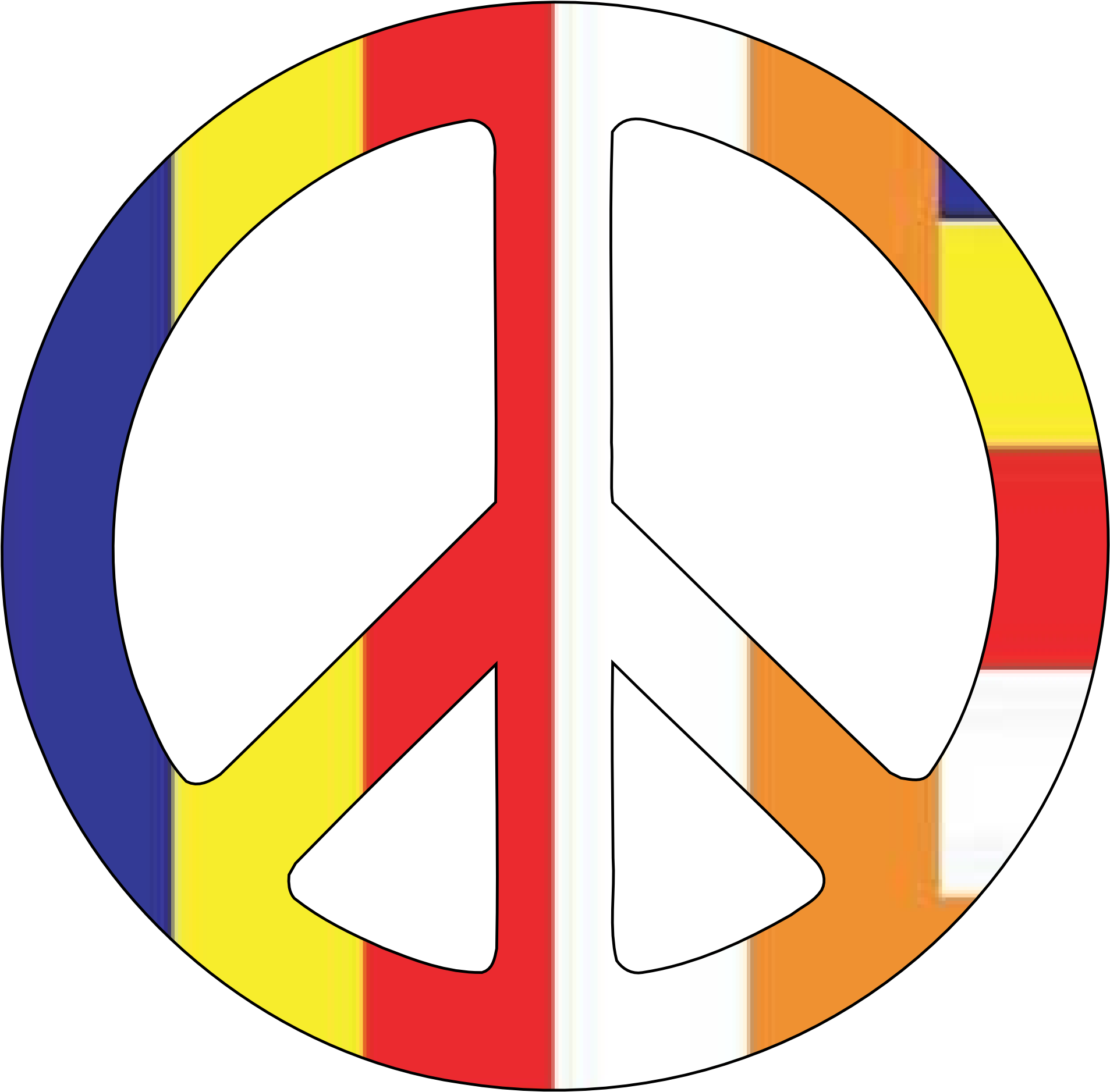 Colorful Peace Symbol Graphic PNG
