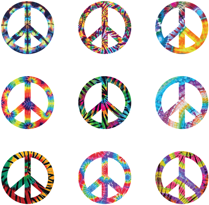 Colorful Peace Symbols Collection PNG