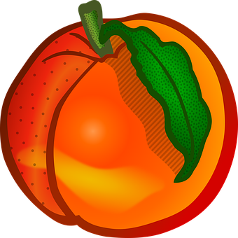 Colorful Peach Illustration PNG