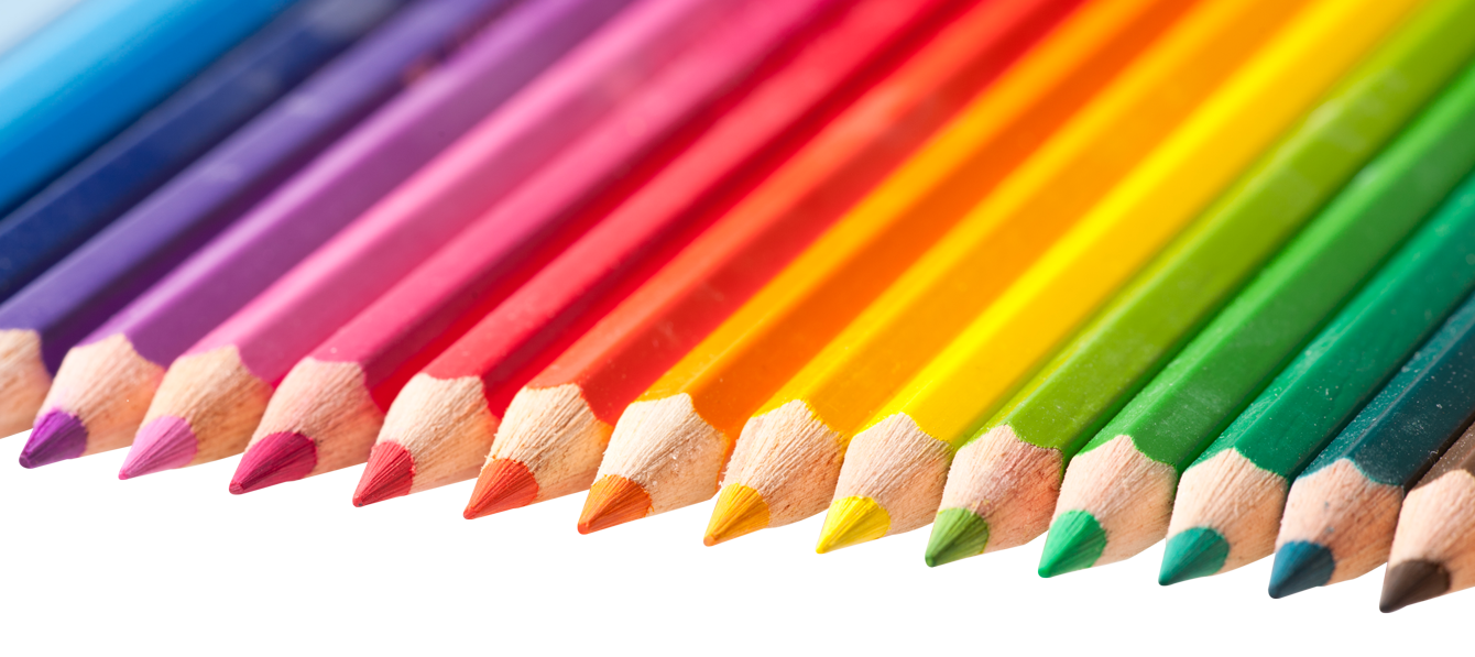 Colorful Pencil Tips Array PNG