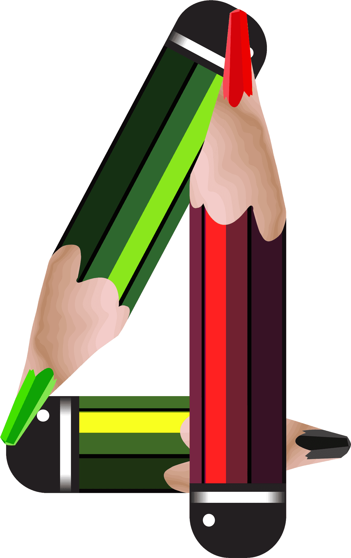 Colorful Pencils Clipart PNG