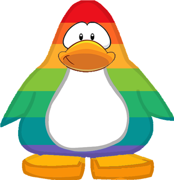 Colorful Penguin Rainbow Background PNG