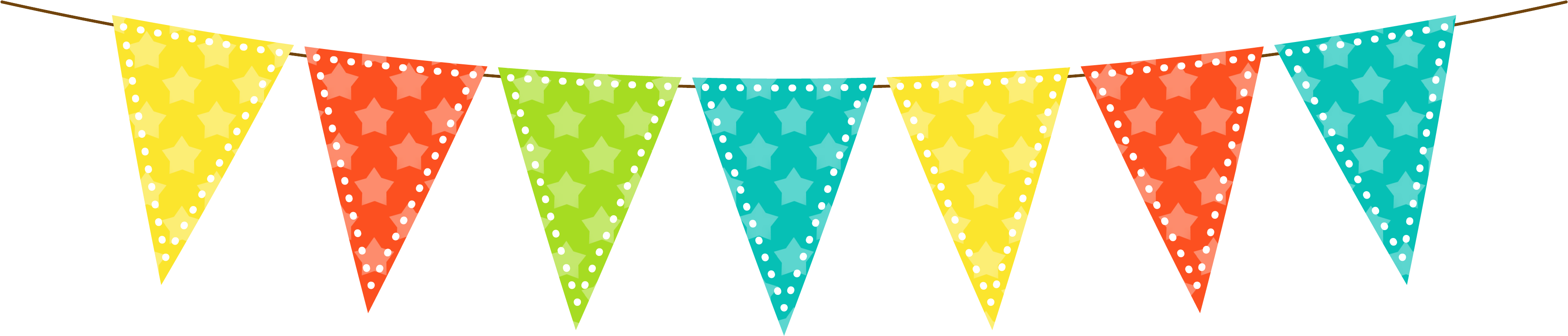 Colorful Pennant Banner Decoration PNG