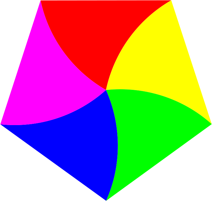 Colorful Pentagon Graphic PNG