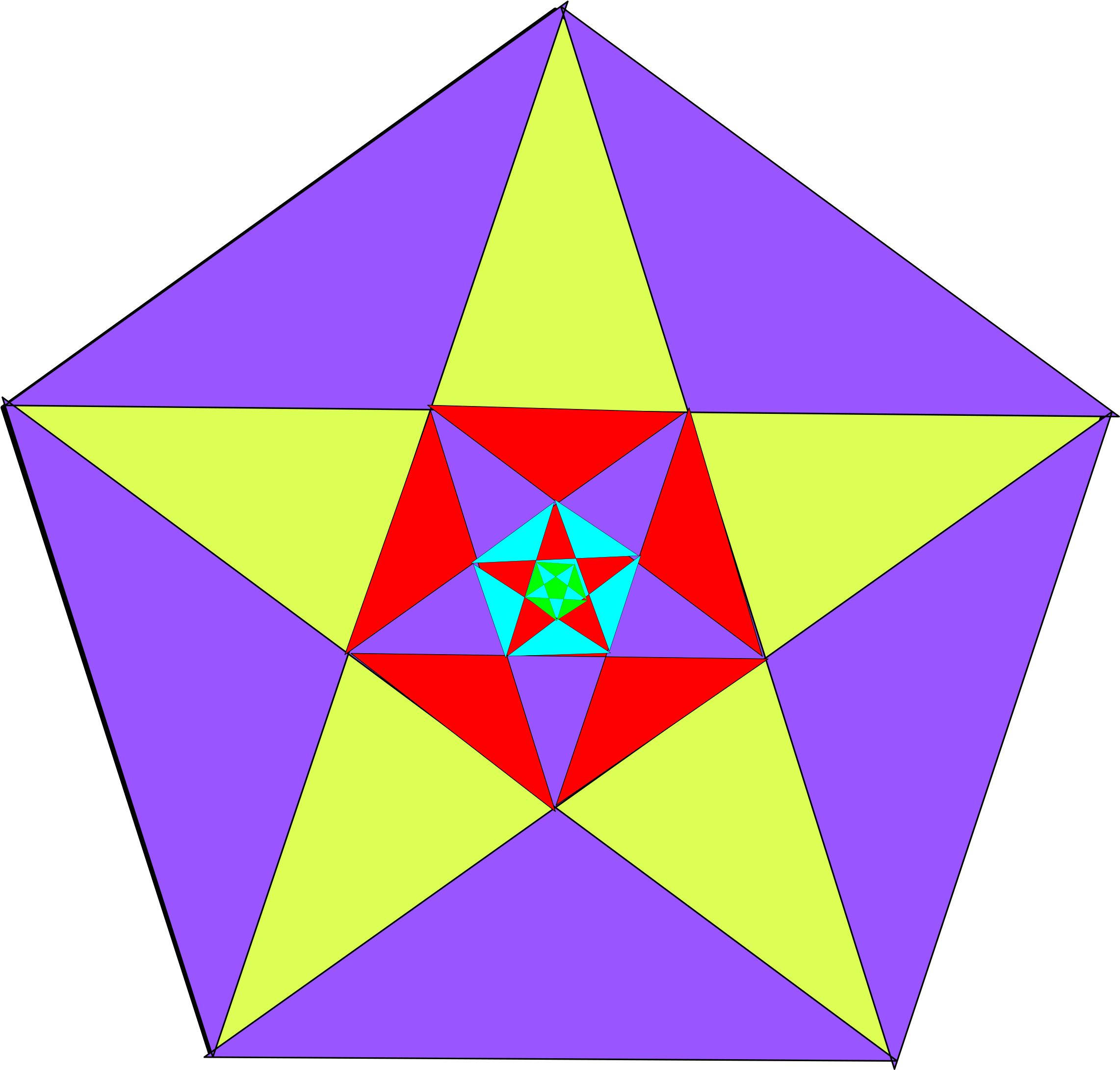 Colorful Pentagon Pattern PNG