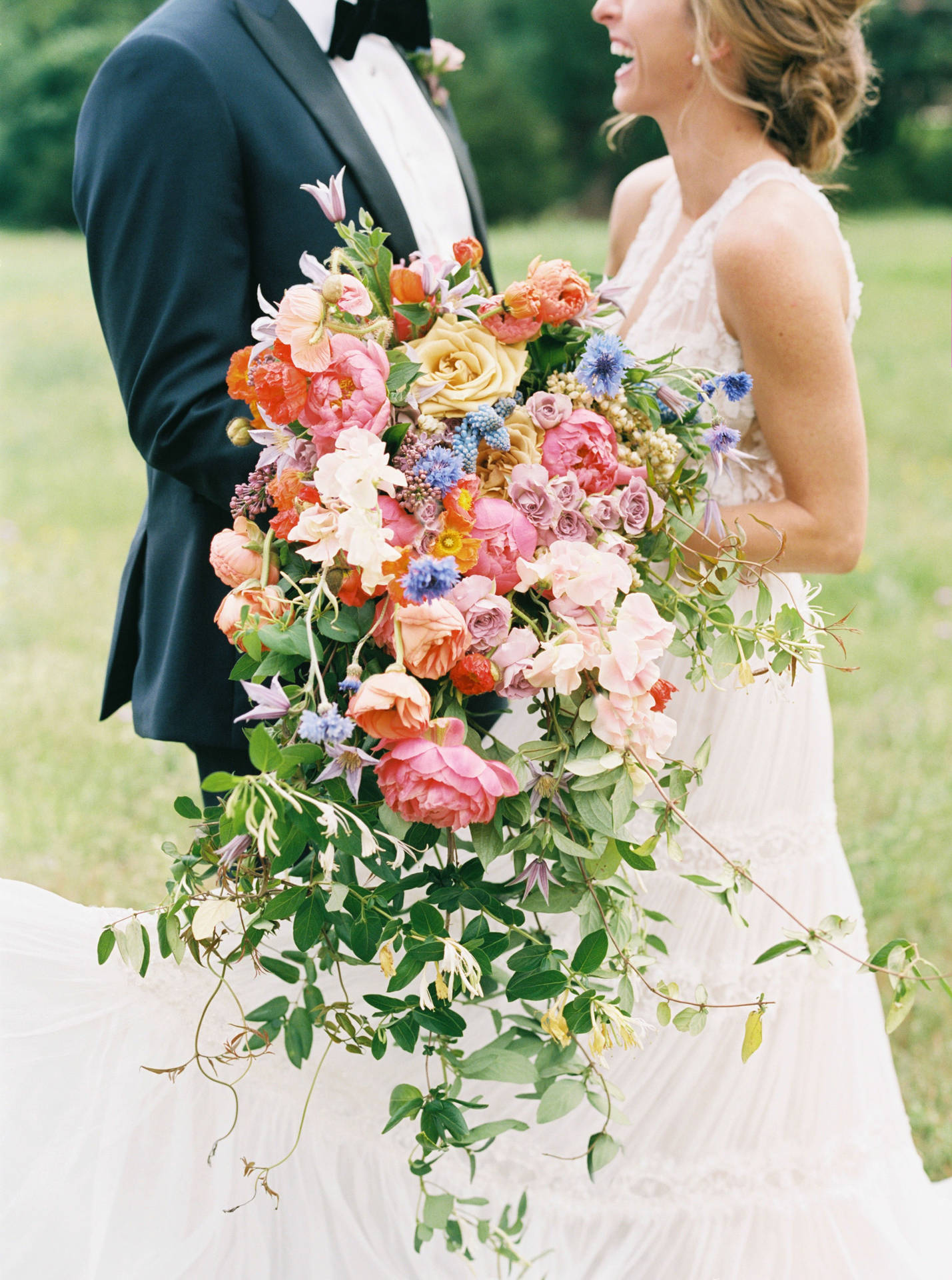 Colorful Peony Wedding Bouquet Wallpaper