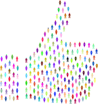 Colorful People Formation Arrow PNG