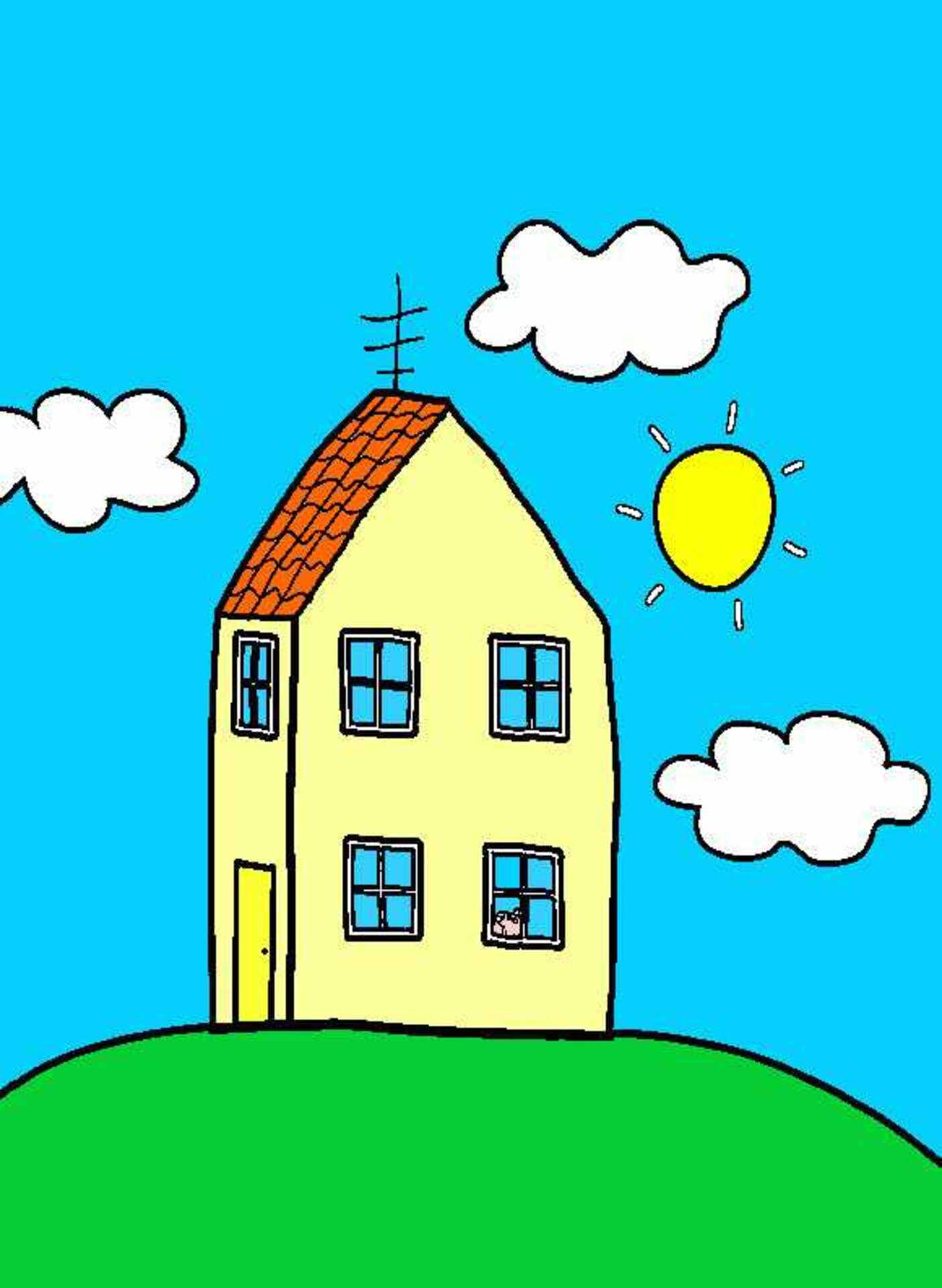 Enjoy the Colorful Adventures of Peppa Pig from her Very Own House Wallpaper